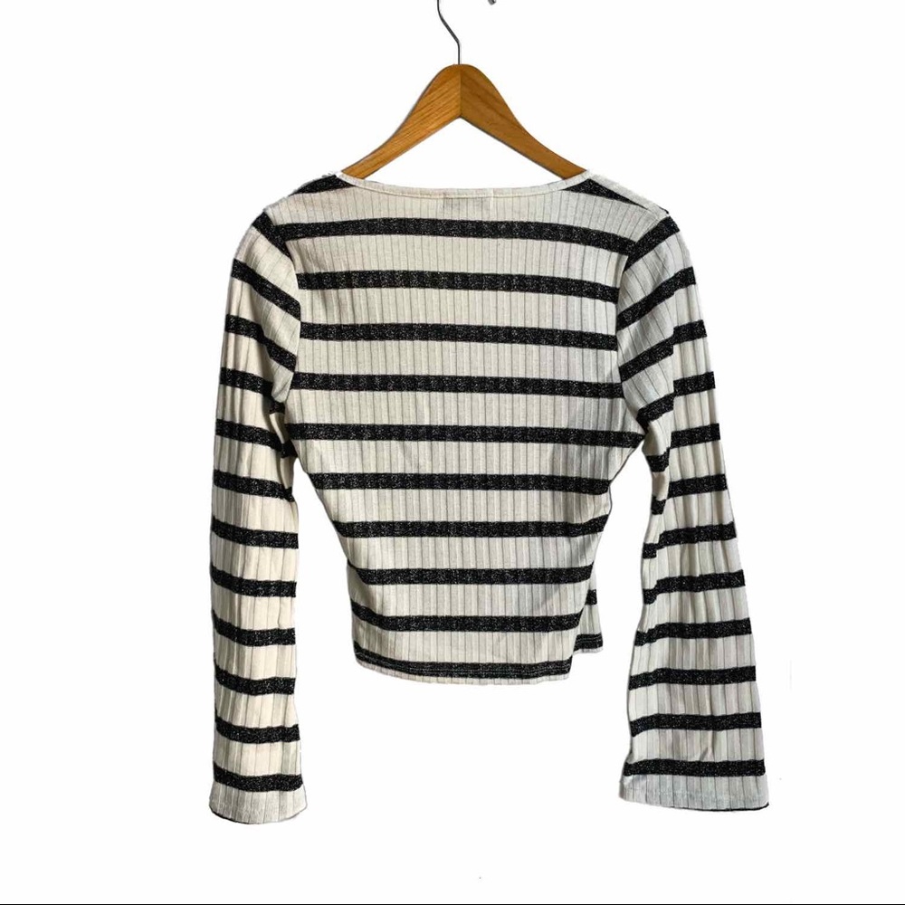 NWOT Nordstrom Ten Sixty Sherman white striped top - Picture 3 of 5
